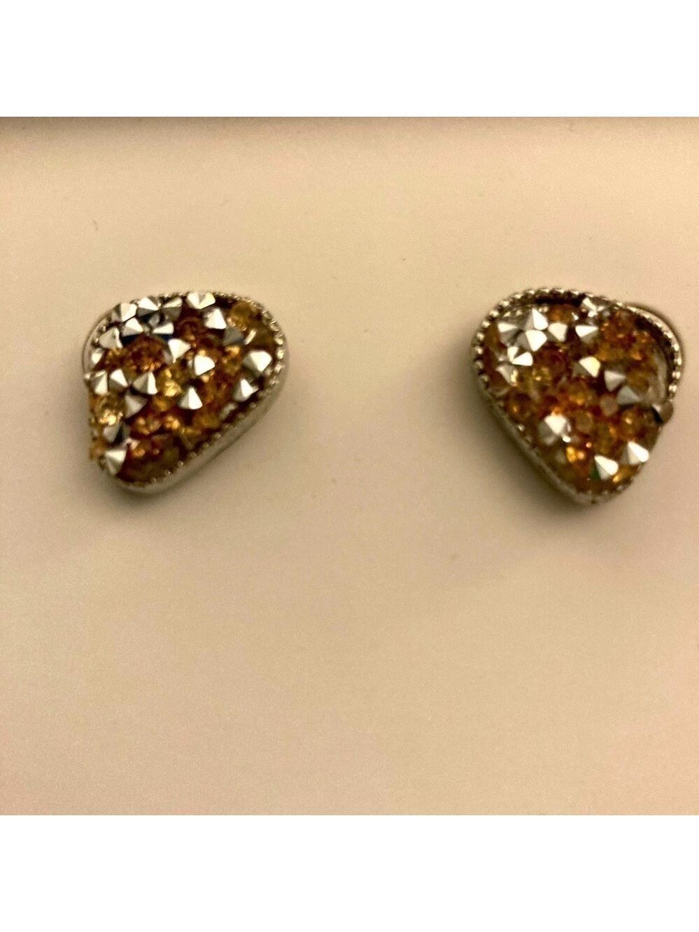 Earrings teardrop design with sparkles glitter for pierced ears NIB